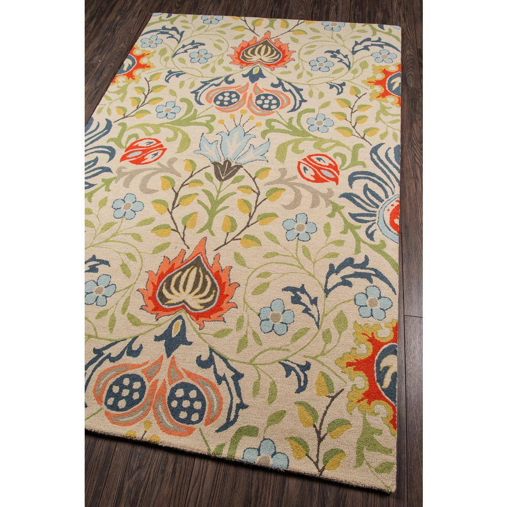 Handmade Multi-Color Floral Wool 9' x 12' Area Rug