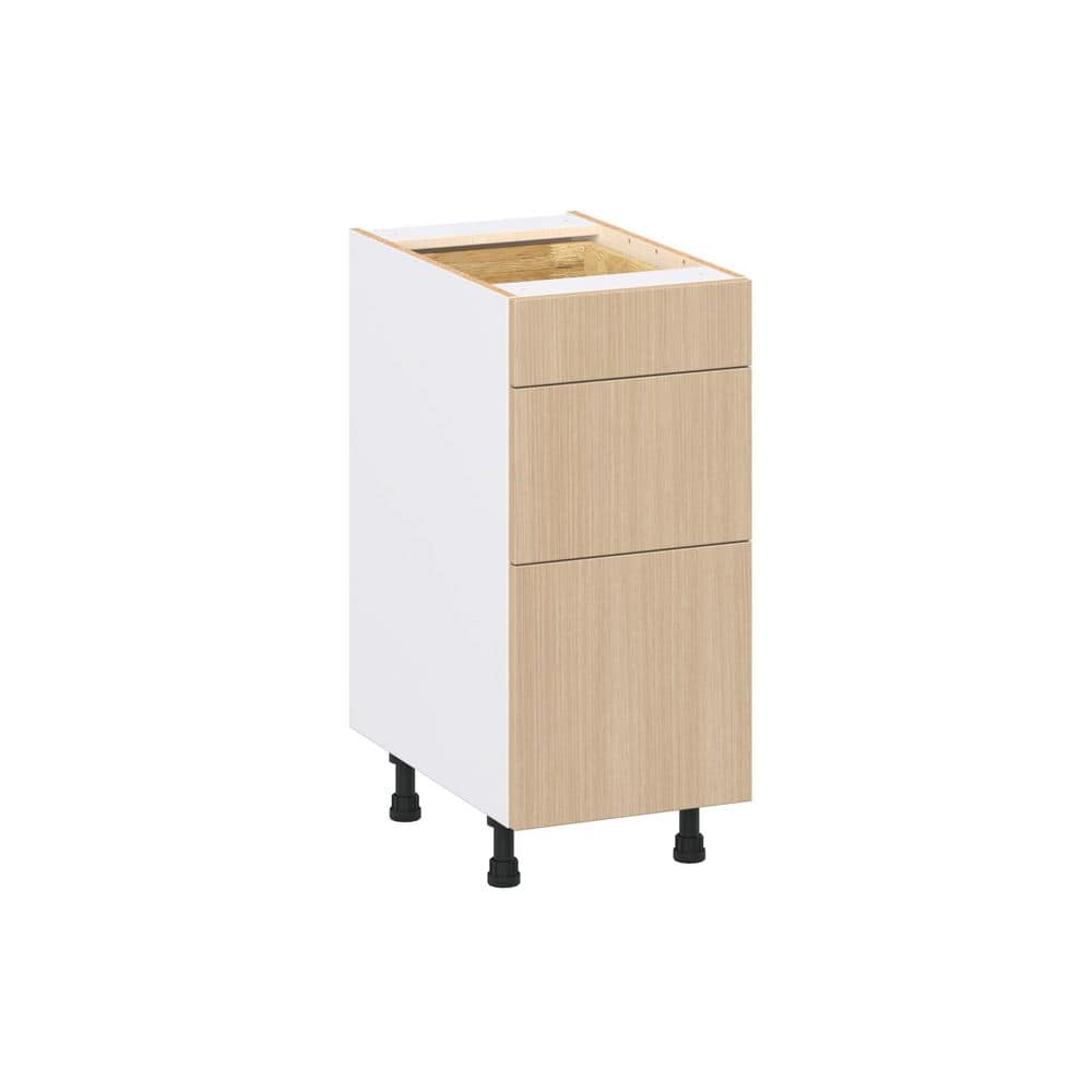 Timberline 15 in. W x 24.5 in. D x 34.5 in. H Assembled Shaker Drawer Base Kitchen Cabinet in Mojavi Oak with 3-Drawers price history on PriceWatchPro