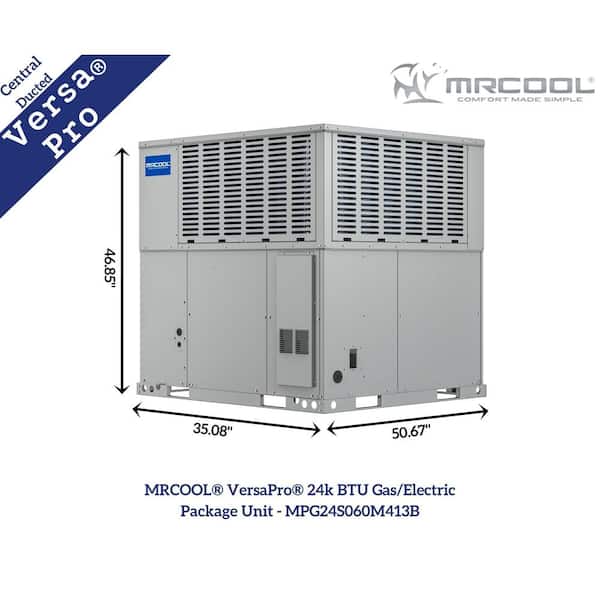 MRCOOL Versa Pro 24k BTU 2-Ton 13.4-SEER Two 81% AFUE Gas