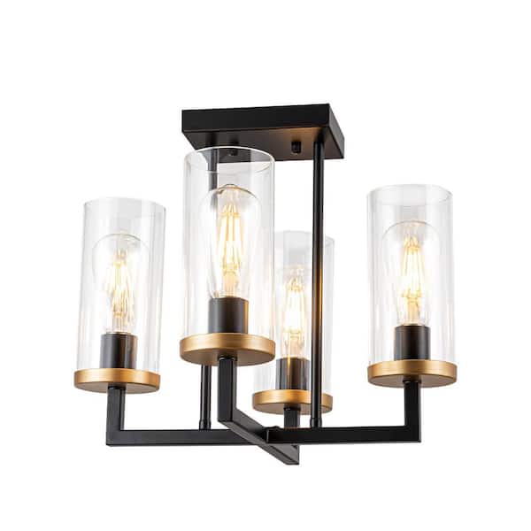Unbranded 4-Light Flush Mount Semi Flush Mount Ceiling Light Bedroom Light Fixture Indoor sconce with No Bulbs Included