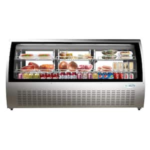 82 in. Stainless-Steel and Glass Deli Display Refrigerator - 32 Cu Ft.