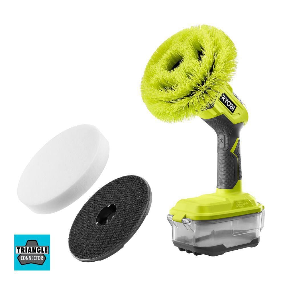 RYOBI ONE+ 18V Cordless Power Scrubber (Tool Only) with 6 in