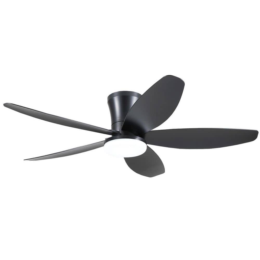 36 in. Indoor/Outdoor Flush Mount Modern Black Ceiling Fan with Dimmable 3 Color LED Light and Remote/APP Control price history on PriceWatchPro