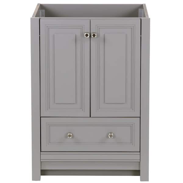 Home Decorators Collection Brinkhill 24 in. W x 22 in. D x 34 in. H Bath Vanity Cabinet without Top in Sterling Gray
