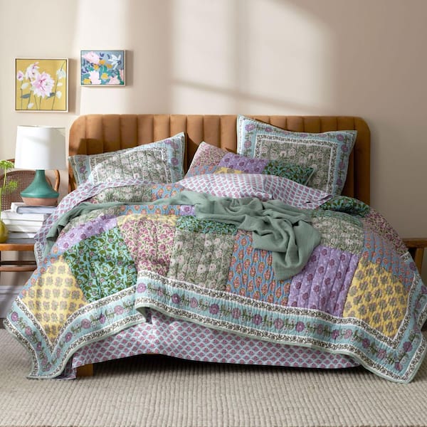 Company Cotton Rasha Patchwork Multi Cotton King Quilt