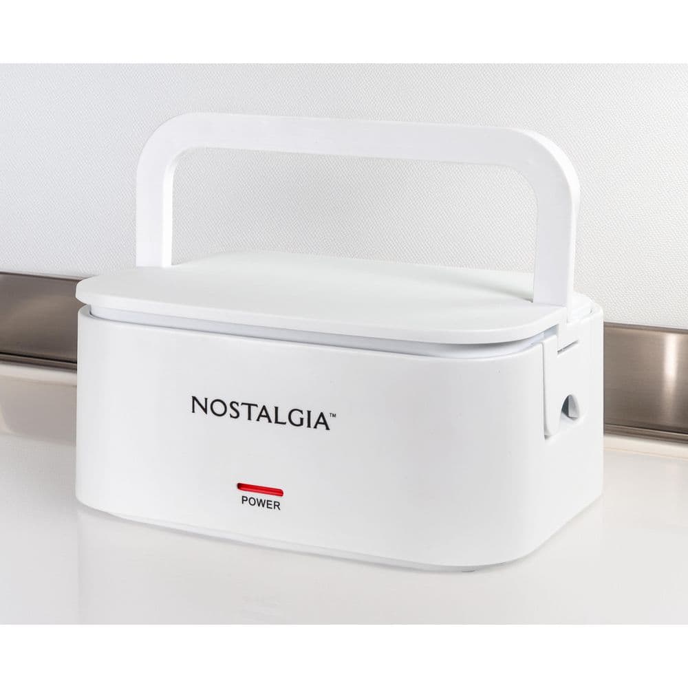 Nostalgia White 32 oz. Portable Heated Lunch Box NLB4FW - The Home