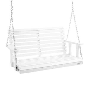 Wooden Porch Swing 4 ft. Patio bench swing for Courtyard and Garden Upgraded 880 lbs. Strong Load Capacity. Heavy Duty