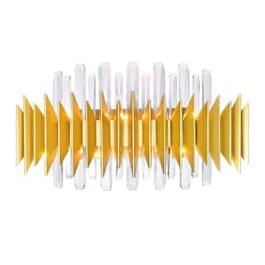 Cityscape 7 Light Wall Sconce With Satin Gold Finish