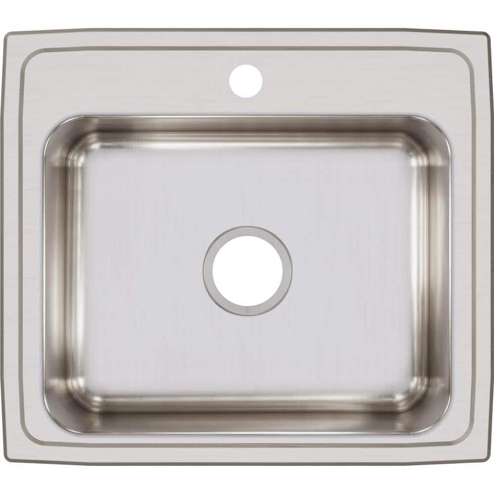 Lustertone 22 in. Drop-in Single Bowl 18-Gauge Stainless Steel Kitchen Sink Only price history on PriceWatchPro