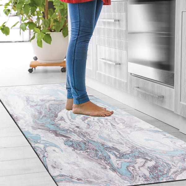 Anti Fatigue Mats for Kitchen Floor Kitchen Rugs Grey Paisley Boho