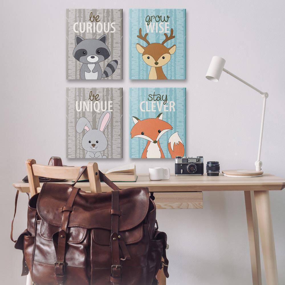 Inspiring Whimsical Animals by Kim Allen 4 Piece Unframed Typography Graphic Art Print 20 in. x 16 in. price history on PriceWatchPro