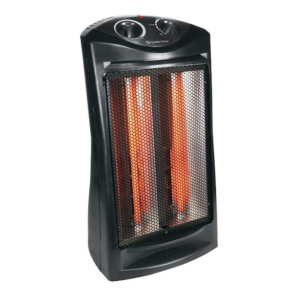 Comfort Zone 1500-Watt Electric Quartz Infrared Radiant Tower Heater Space Heater CZQTV007BK-EC - The Home Depot Comfort Zone 1500-Watt Electric Quartz Infrared Radiant Tower Heater Space Heater CZQTV007BK-EC - The Home Depot