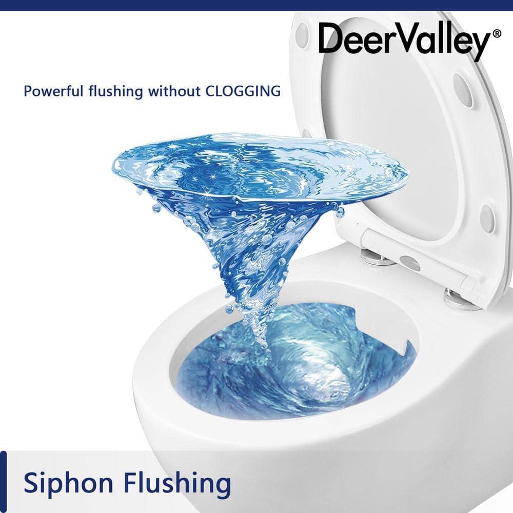 White Ceramic Elongated Wall Mounted Dual Flush Toilet