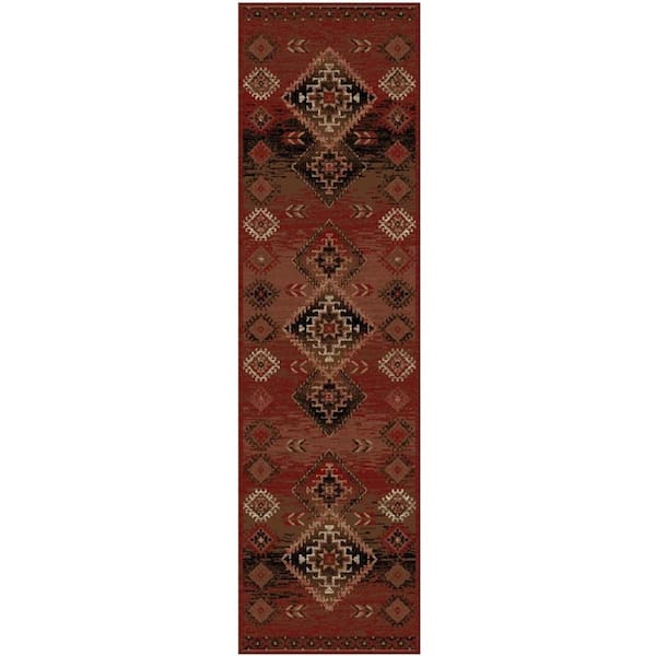 Mayberry Rug American Destination Multi-Colored 2 ft. x 8 ft. Polypropylene Area Rug