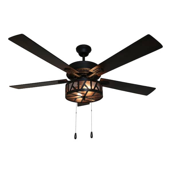 River of Goods Regal 52 in. LED Oil Rubbed Bronze Caged LED Ceiling Fan With Light