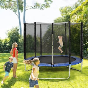 8 ft. Trampoline Combo Bounce Jump Safety Enclosure Net with Spring Safety Pad