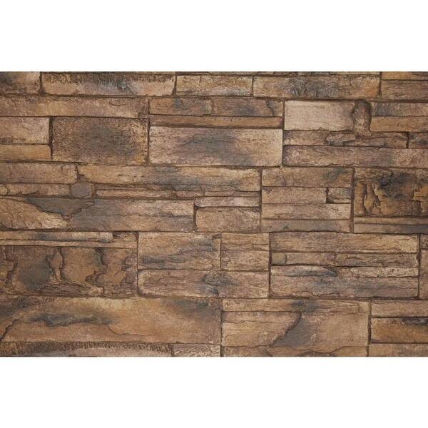 Superior Building Supplies Adobe Brown 8 in. x 8 in. x 3/4 in. Faux Tennessee Stone Sample