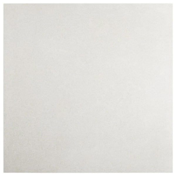 Vessira White 8 in. x 0.35 in. Concrete Look Semi-Polished Porcelain Floor and Wall Tile Sample