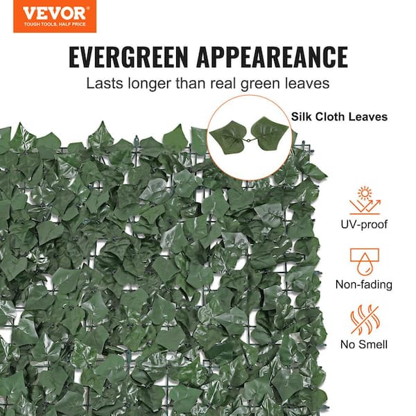 Artificial Green Wall 96 in. x 72 in. Plastic Ivy Privacy Garden Fence Screen Greenery Faux Hedges Vine Leaf