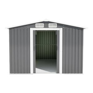 10 ft. x 8 ft. Outdoor Metal Garden Storage Tool Shed, Covers 80 sq.ft. uare Feet, Suitable for Backyard Patio, Lawn