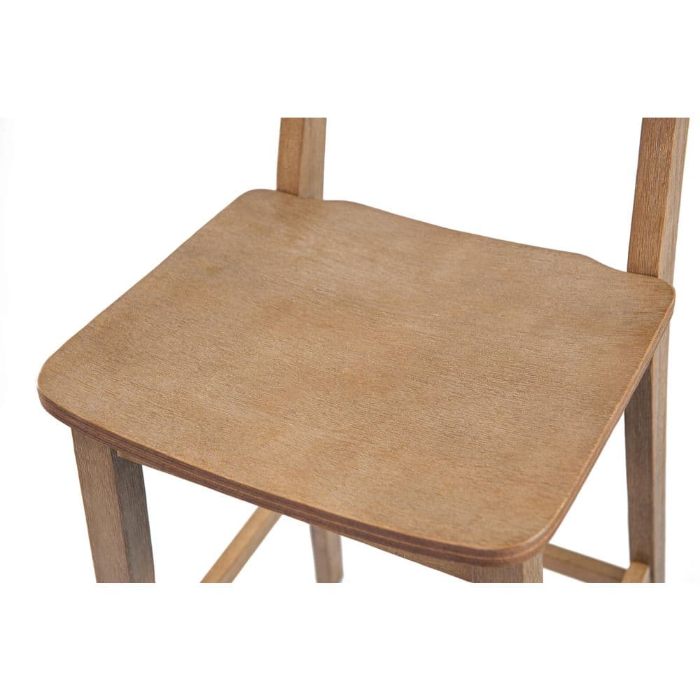 Torino 45'' Rustic Gray Acacia Wood Bar Stool
