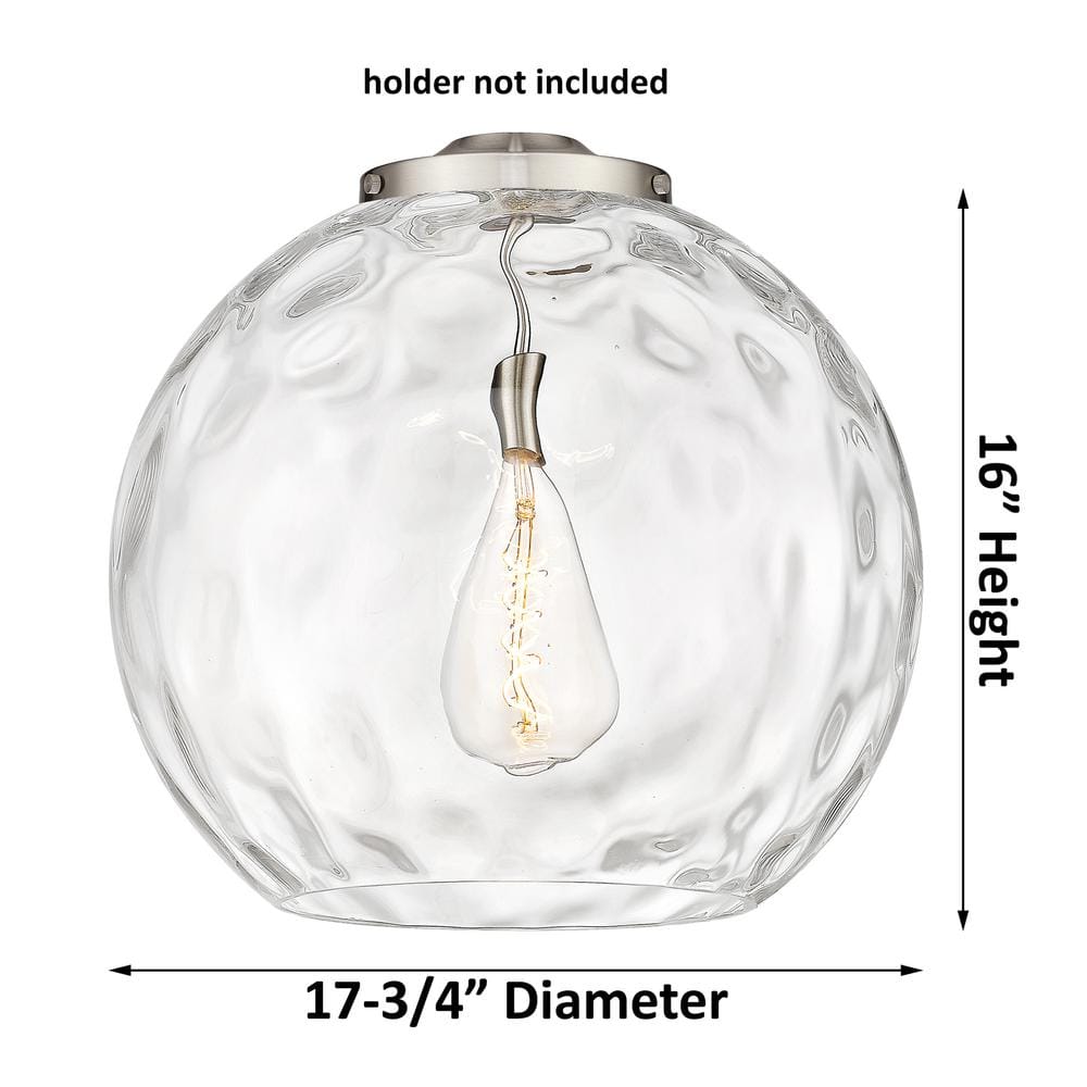 Athens 19.5" Satin Gold Water Glass Pendant Light
