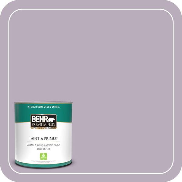 BEHR PREMIUM PLUS 1 qt. Home Decorators #HDC-SP14-12 Exclusive Violet Semi-Gloss Enamel Low Odor Interior Paint & Primer