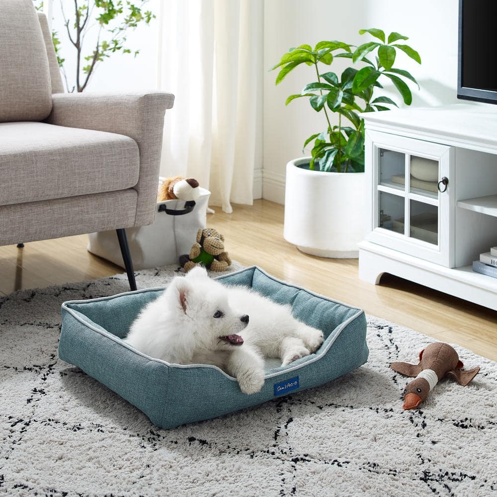 Arthur Small Teal Polyester Outdoor Dog Bed