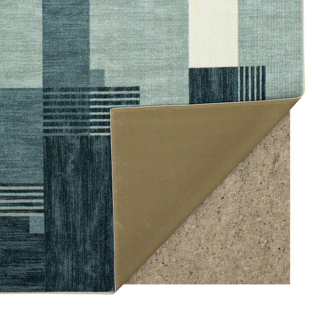 Slate Blue Geometric Tufted Washable Accent Rug 2' 6" x 3' 10"