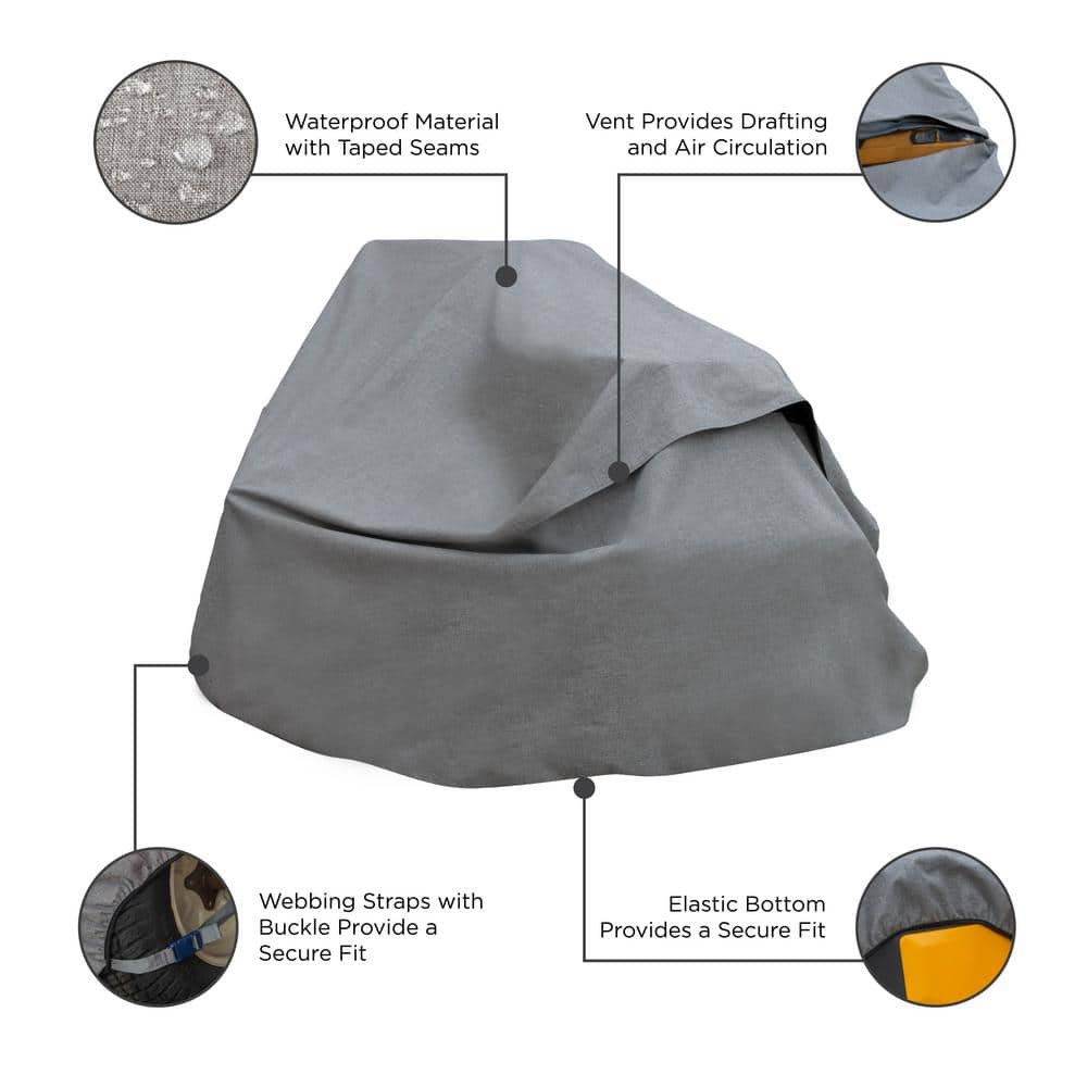 Gray Waterproof Polyester Riding Lawnmower Cover, 82"L x 50"W x 47"H