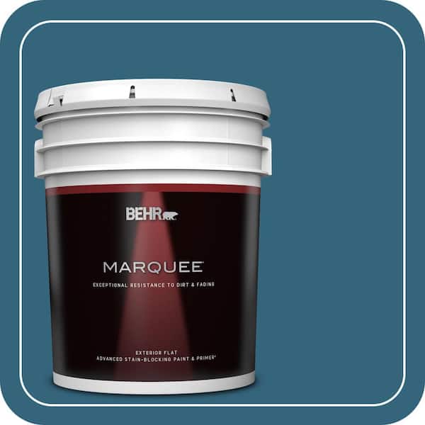 BEHR MARQUEE 5 gal. #550D-7 Southern Evening Flat Exterior Paint & Primer