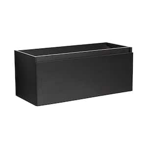 Mezzo 47 in. Modern Wall Hung Bath Vanity Cabinet Only in Black