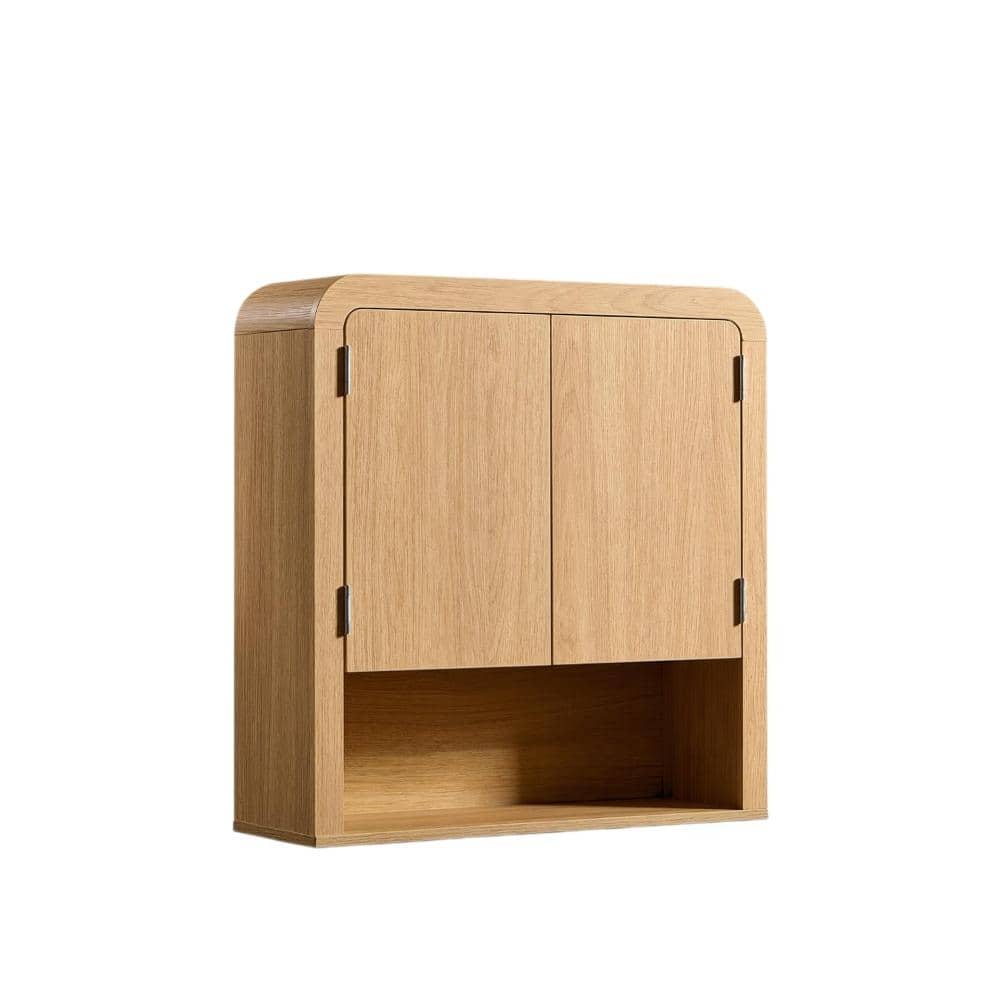 23.62 in. W x 24 in. H Rectangular Wood Medicine Cabinet without Mirror in Natural Oak Adjustable Shelf & Doors price history on PriceWatchPro
