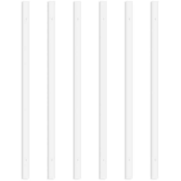6FT H Track Lighting Rail, Single Circuit 120V H-Type Track System, Compatible with Standard H Track Heads White 6 Pack