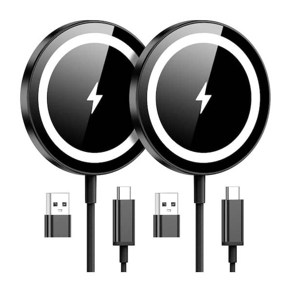 15W Fast Charging Magnetic Wireless Charger Pad for iPhone 12-16 Series Airpods 4/3/2/Pro  2-Pack