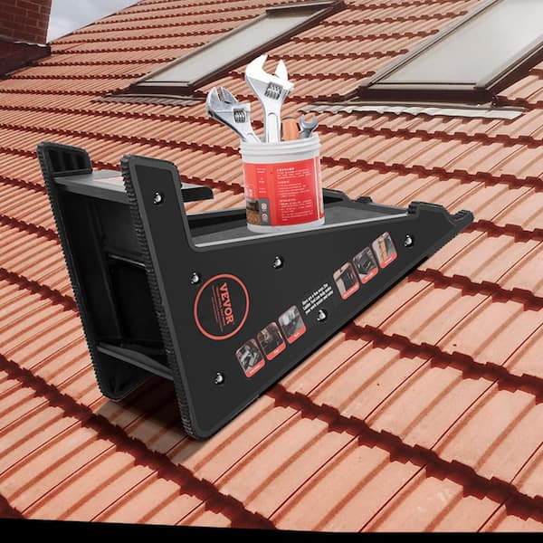 VEVOR Ladder Levler, 29,8 L x 29,0-45,7 cm H Ondersteuning Oppervlak, Stalen Ladder Leveling Tool, Opvouwbare Pitch Hopper, Trap Ladder Stabilisator Eenvoudig te Gebruiken, Uitbreidingsladder