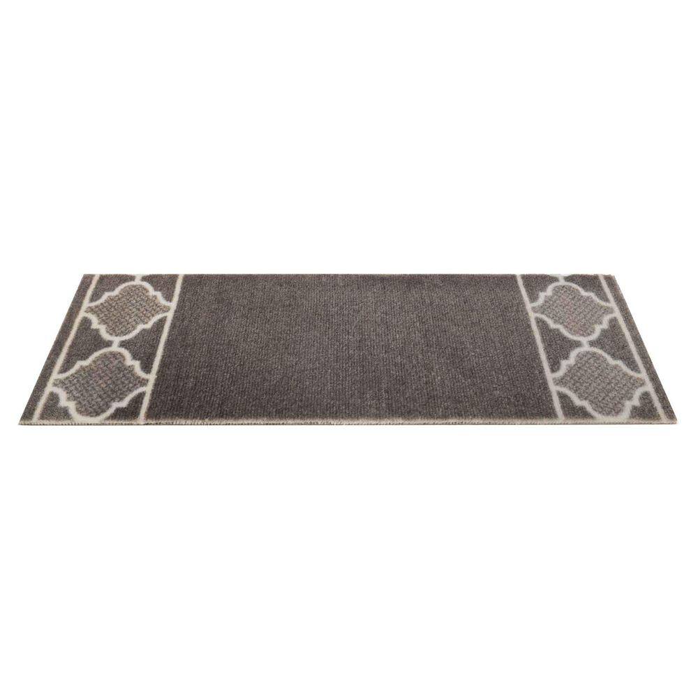 Indoor Trellis Border Gray 8 in. x 26 in. PVC Backing Stair Tread Cover (Set of 13) price history on PriceWatchPro