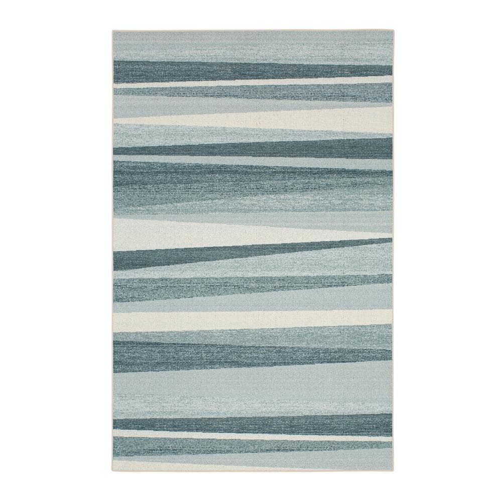 Mohawk Home Horizon Stripe Navy 7 ft. 6 in. x 10 ft. Area Rug 867515
