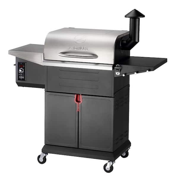 Z GRILLS 572 sq. in. Pellet Grill and Smoker in Stainless Steel with PID Controller