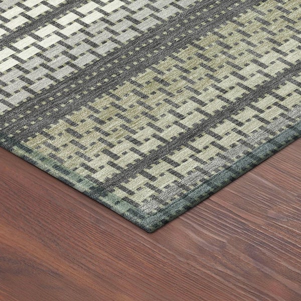 Chantille Machine Washable Indoor/Outdoor Abstract ACN2427 Gray 2 ft. x 3 ft. Accent Rug