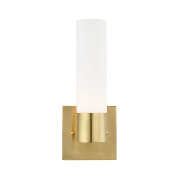Livex Lighting 10344-12 Copenhagen 4 Light 24 inch Satin Brass ADA Vanity Sconce Wall Light