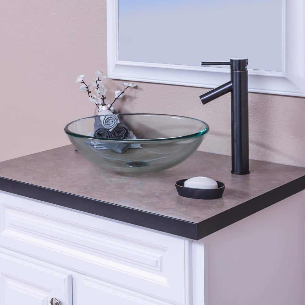 Oil Rubbed Bronze Single Hole Vessel Bathroom Faucet