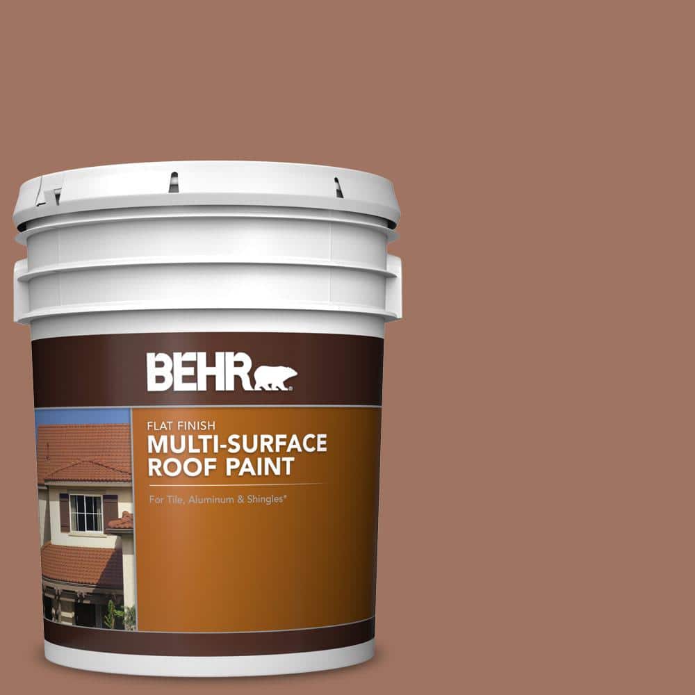 5 gal. #PFC-14 Iron Ore Flat Multi-Surface Exterior Roof Paint