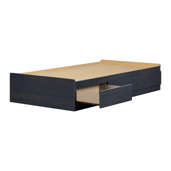 South Shore Aviron Mates Bed with 3-Drawers, Blueberry