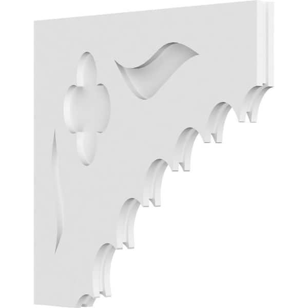 Ekena Millwork 1-7/8 in. x 22 in. x 22 in. PVC Wellington Corbel