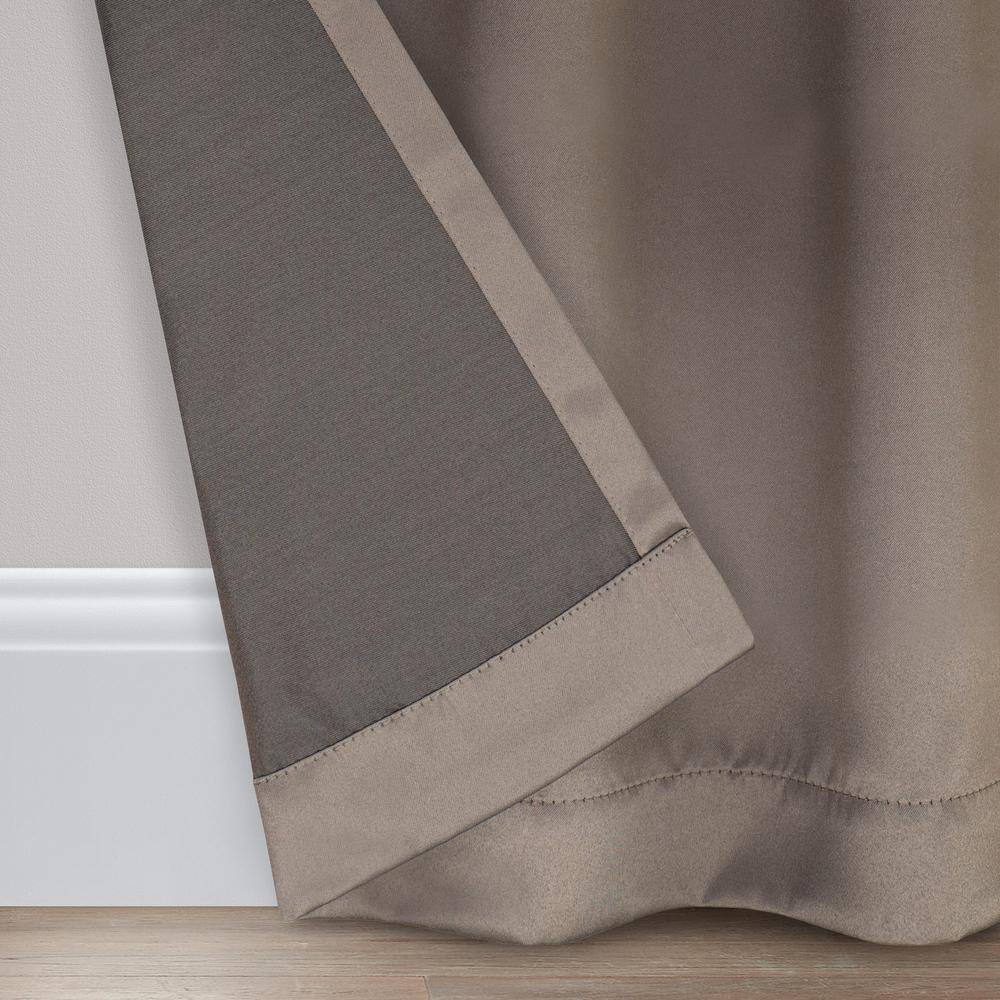 Mushroom Polyester Room-Darkening Rod Pocket Curtain Panel, 54" x 54"