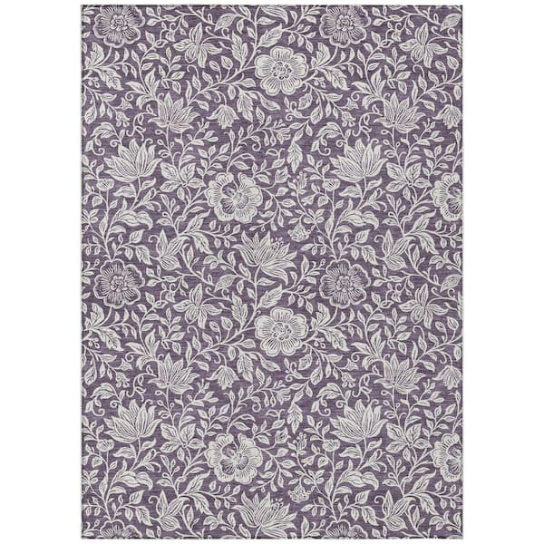 Chantille Machine Washable Indoor/Outdoor Abstract ACN2572 Plum 10 ft. x 14 ft. Area Rug