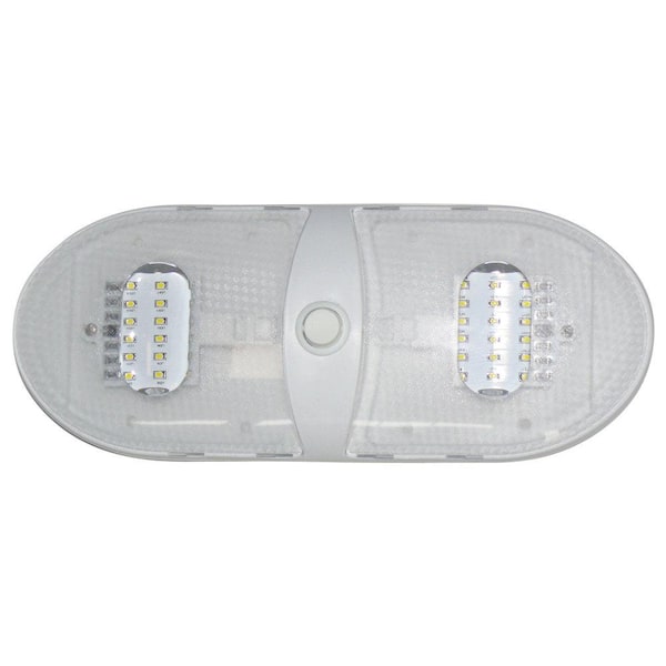 Valterra Slim Line LED Dome Light - Double, 5500K, Warm White
