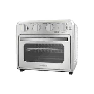 Silver Stainless Steel 16 qt. Air Fryer Toaster Oven Combo with Accessories