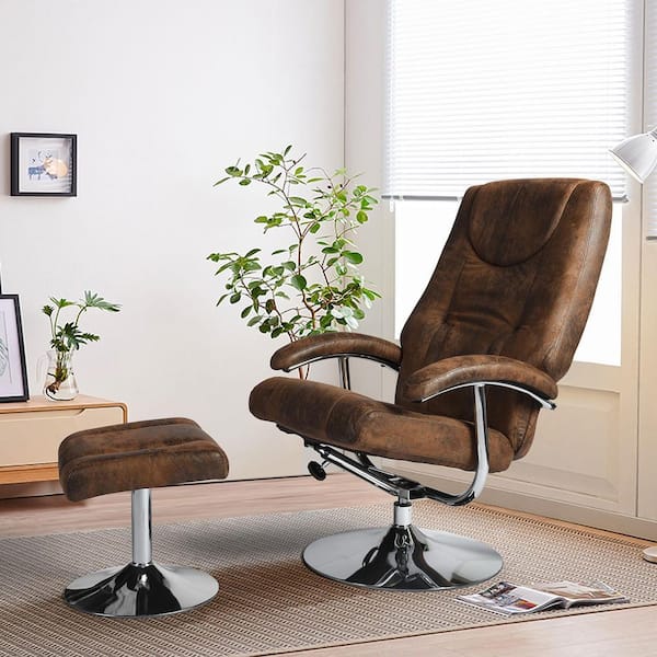 Swivel armchair and online footstool